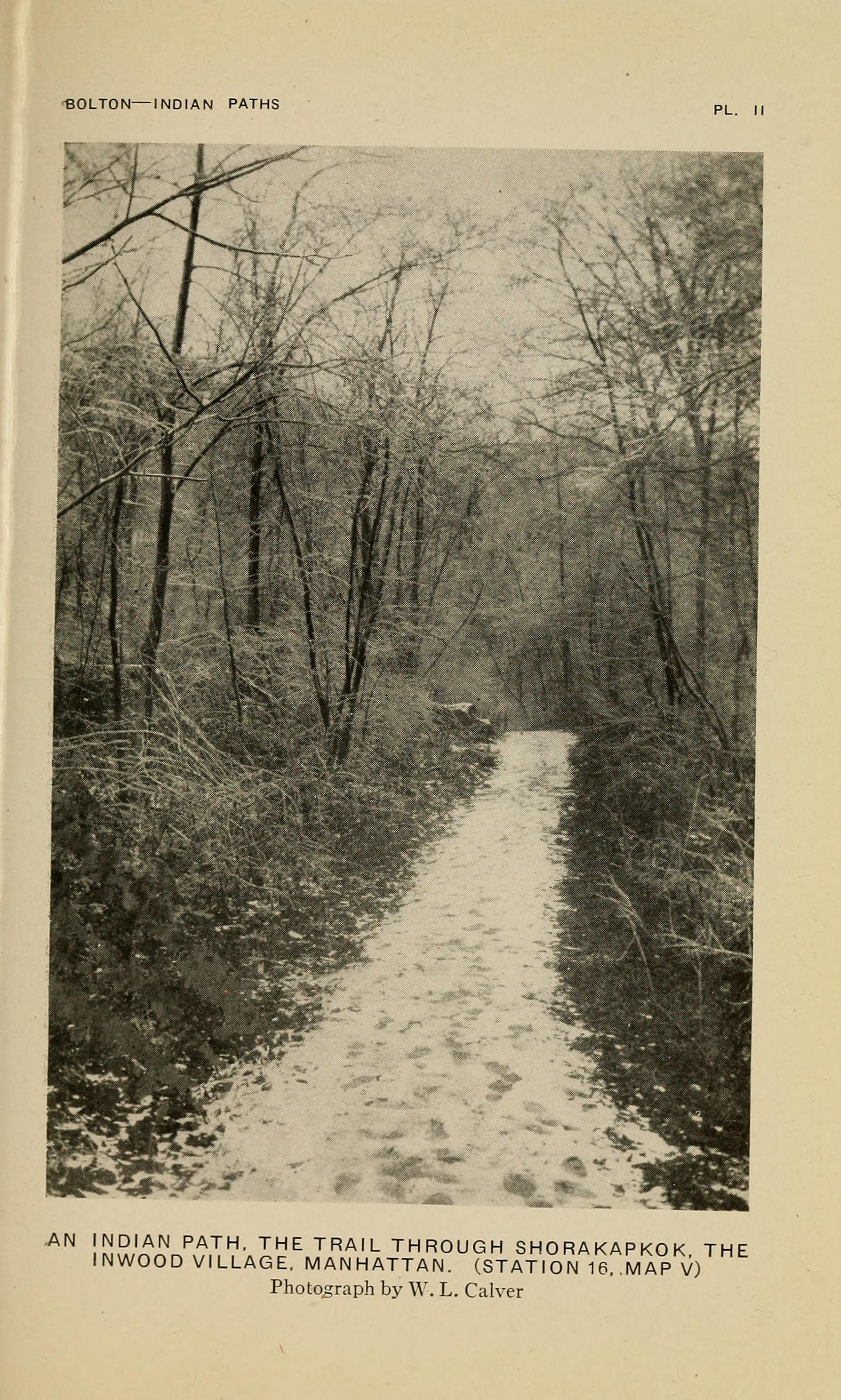 Plate II: An Indian Path Through Shorakapkok — Bolton (1922)