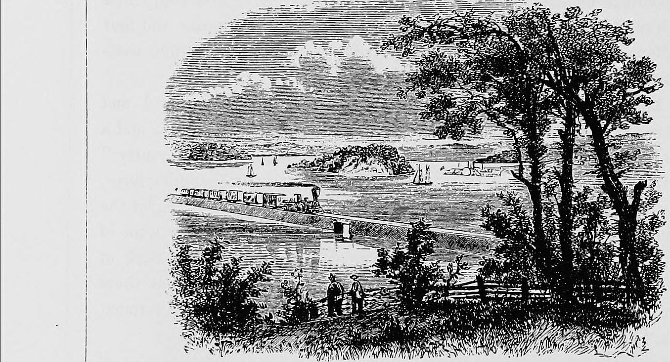 Hudson River Scene with Railroad Bridge