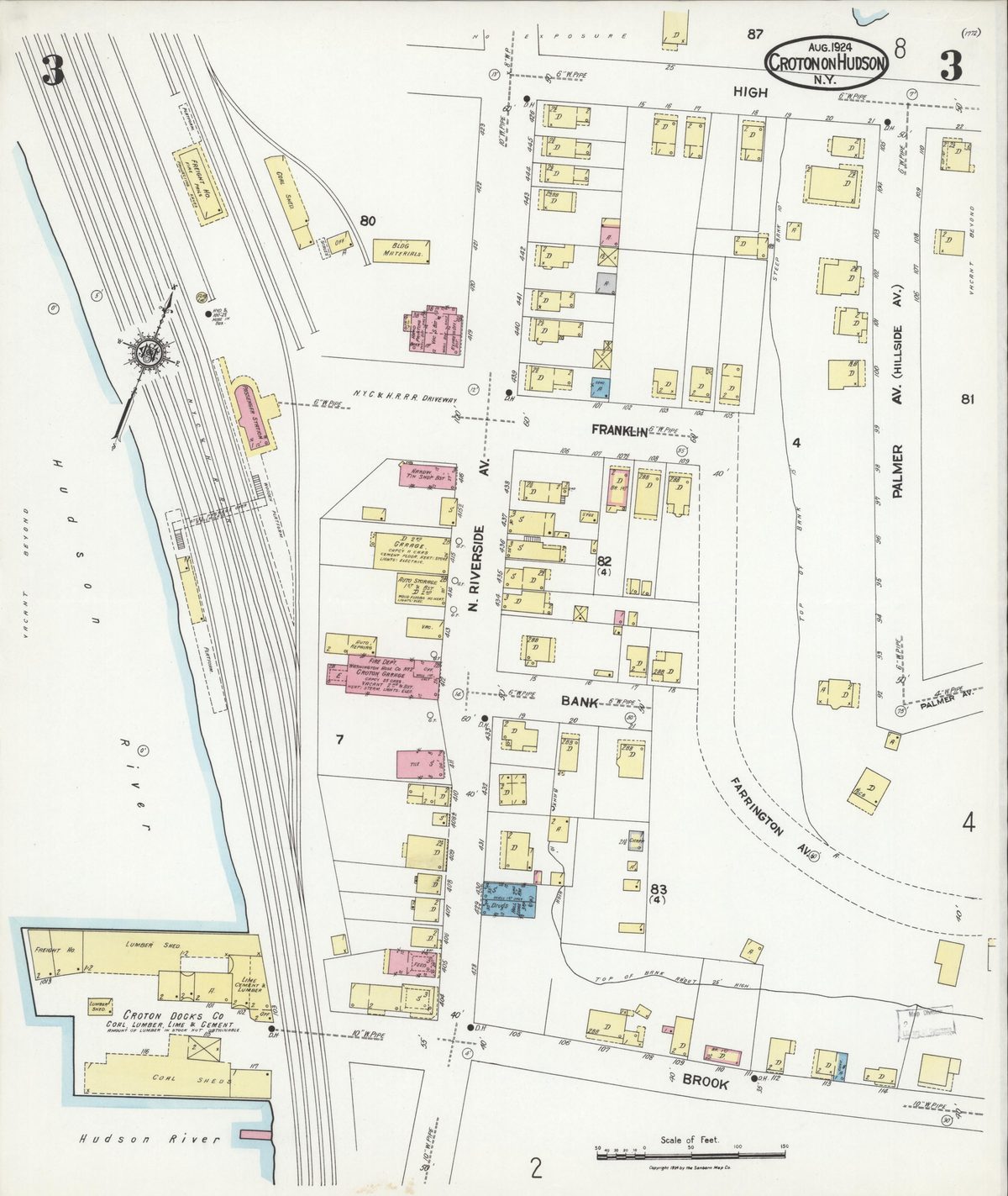 Sanborn Fire Insurance Map — Croton-on-Hudson (1924), Sheet 3
