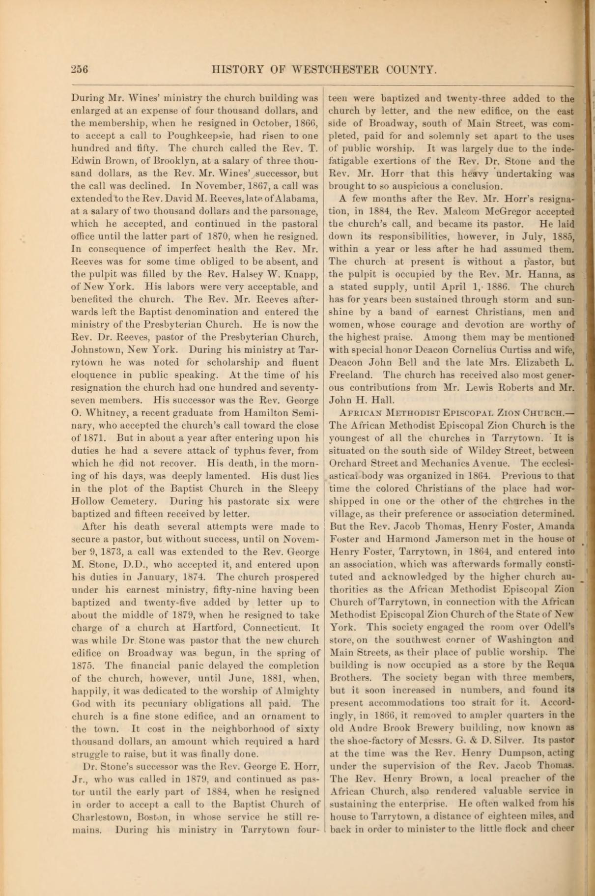 Westchester Portrait/Engraving — Scharf (1886)