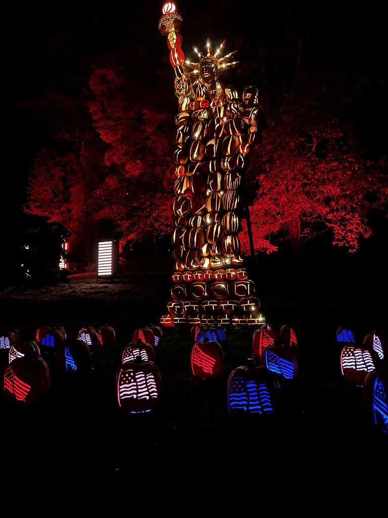 Statue of Liberty pumpkin sculpture