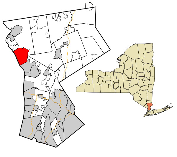 Westchester County New York incorporated and unincorporated areas Croton-on-Hudson highlighted