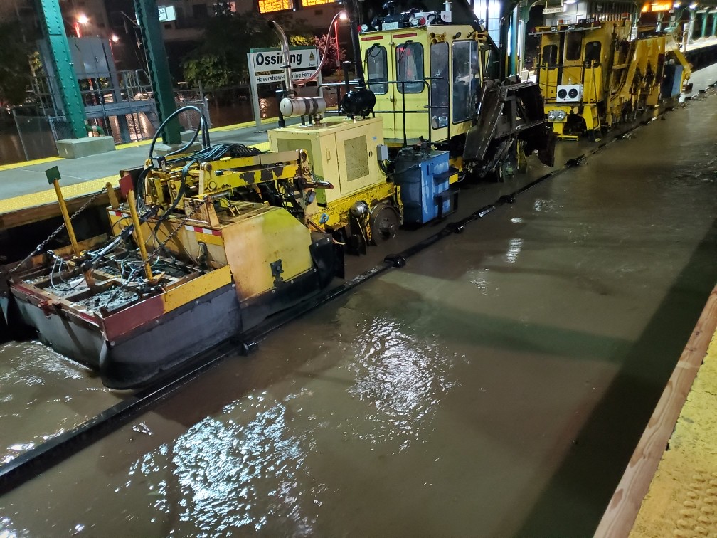 Metro-North Railroad Hudson Line Clean Up Following Severe Weather