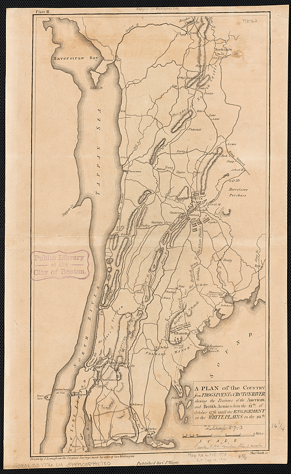 A plan of the country from Frogspoint to Croton River shewing the positions of the American and... (2674292191)