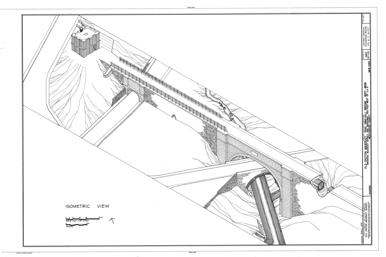 Old Croton Aqueduct, Sing Sing Kill Bridge, Spanning Aqueduct Street and Broadway, Ossining, Westchester County, NY HAER NY,60-OSS,2A- (sheet 4 of 4).tif